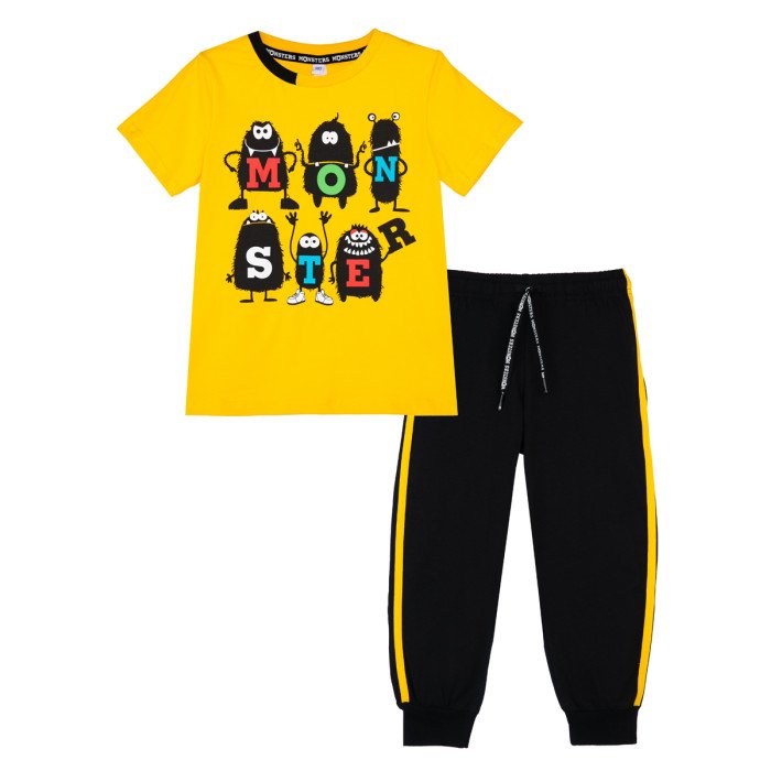 Комплекты детской одежды Playtoday Комплект трикотажный для мальчиков: футболка, брюки Monsters kids boys 12312168