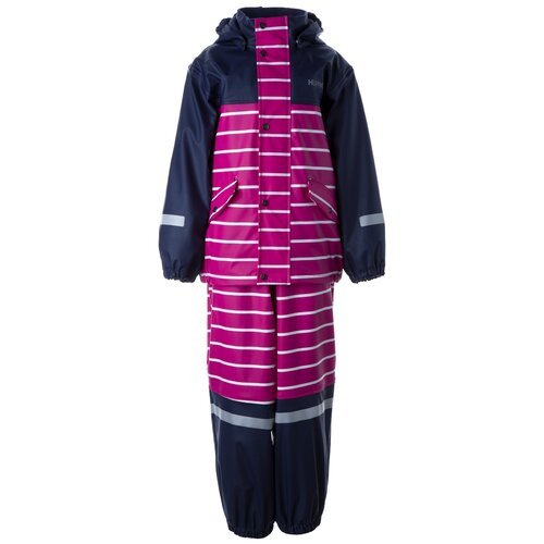Детский дождевой комплект куртка и полукомбинезон HUPPA JOONI, тёмно-синий/ тёмно-синий 00286, размер 92