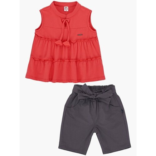 Комплект одежды Mini Maxi для девочек, повседневный стиль, размер 86, коралловый