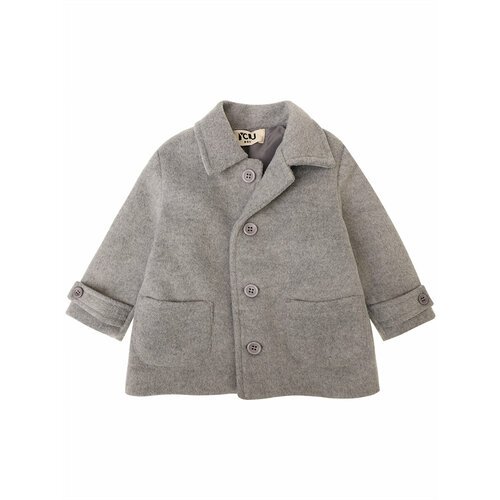 Пальто Y-CLU', демисезонное, для мальчиков, размер 74, серый