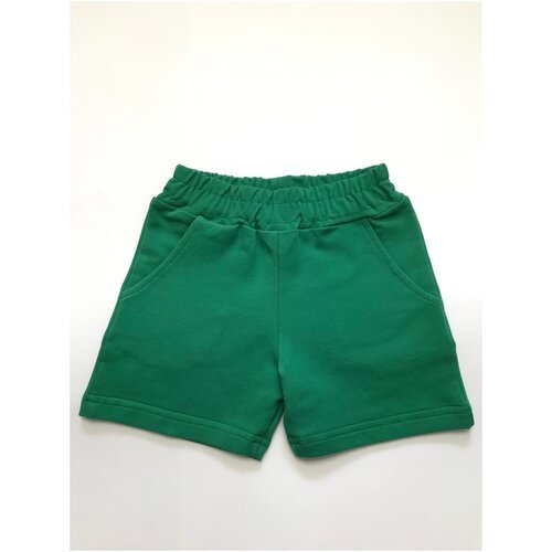 Детские шорты Diva Kids, 6 - 9 мес, 74 см, зеленый, футер, с карманами/ шорты для мальчика/ шорты для девочки