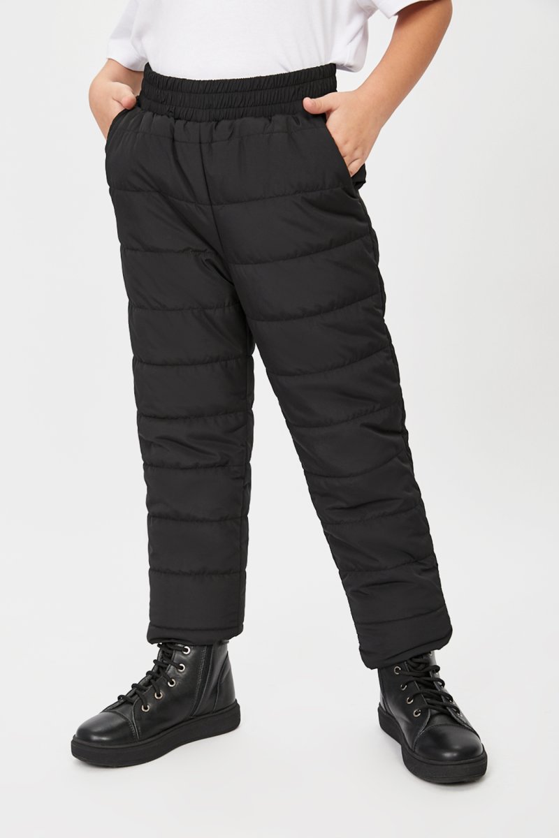Baon Утеплённые брюки для девочки, 152-158, черный