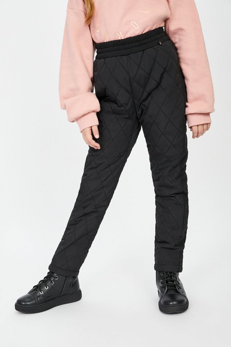 BAON Утеплённые брюки для девочки, 146, черный