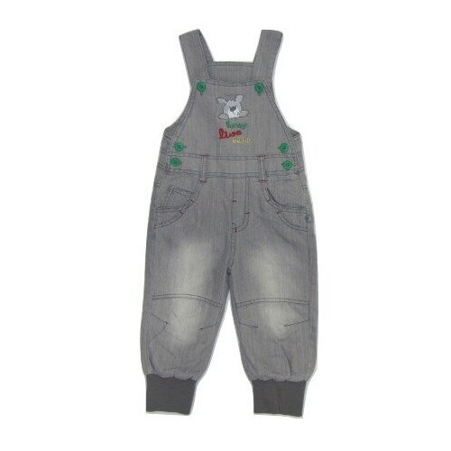 Полукомбинезон джинсовый для мальчика (Размер: 80), арт. 372537, цвет Серый