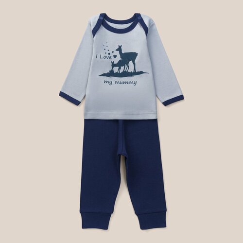 Комплект одежды Lemive для мальчиков, брюки и футболка, повседневный стиль, размер 24-74, серый, синий