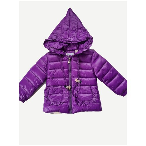 Куртка для девочек, размер 80, фиолетовый