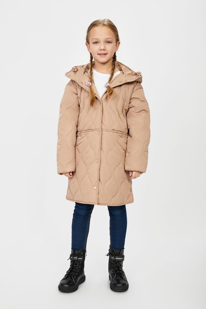 Baon Стёганая куртка для девочки, 152-158, бежевый